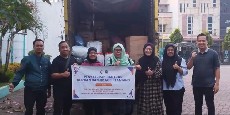 Ikatan Alumni MAKSI UMSU Salurkan Bantuan untuk Korban Banjir Aceh Tamiang
